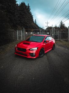 Preview wallpaper subaru impreza, subaru, car, red