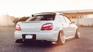 Preview wallpaper subaru impreza wrx sti, auto, white, sports car