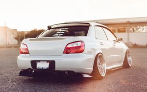 Preview wallpaper subaru impreza wrx sti, auto, white, sports car