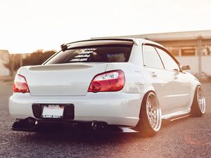 Preview wallpaper subaru impreza wrx sti, auto, white, sports car