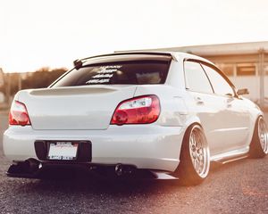 Preview wallpaper subaru impreza wrx sti, auto, white, sports car