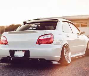 Preview wallpaper subaru impreza wrx sti, auto, white, sports car