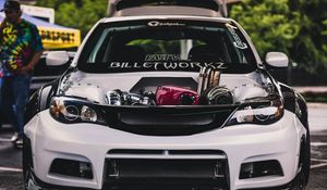 Preview wallpaper subaru impreza wrx sti, subaru, sports car, front view