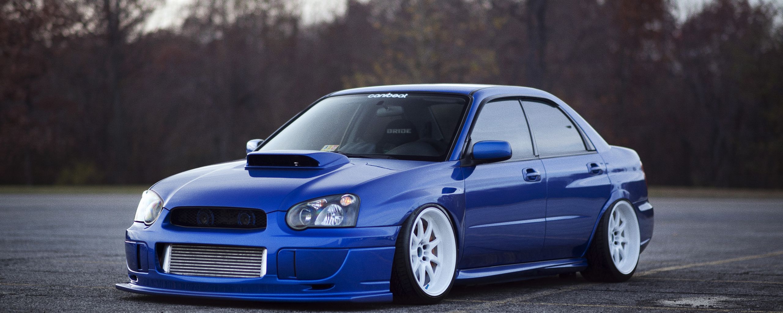 Download Wallpaper 2560x1024 Subaru Impreza Wrx Sti Subaru Tuning Blue Ultrawide Monitor Hd Background