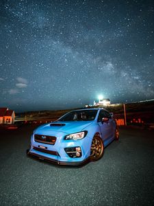 Preview wallpaper subaru wrx, subaru, car, sportscar, front view, spoiler