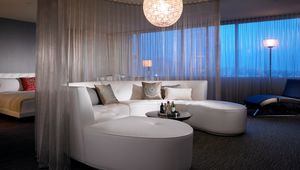 Preview wallpaper suite, room, white, sofa, leather, lamp, floor lamp, drinks, table