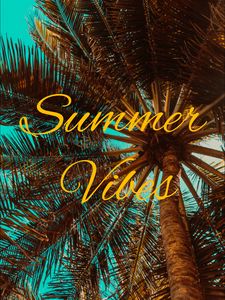 Preview wallpaper summer, vibes, palm, mood