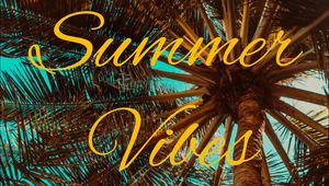Preview wallpaper summer, vibes, palm, mood