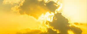 Preview wallpaper sun, clouds, light, sky, sunset