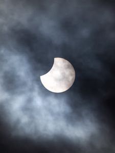 Preview wallpaper sun, eclipse, clouds, sky, astronomy