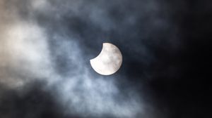 Preview wallpaper sun, eclipse, clouds, sky, astronomy