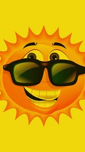 Preview wallpaper sun, glasses, positive, smile