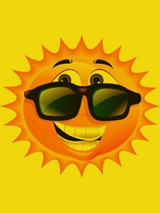 Preview wallpaper sun, glasses, positive, smile