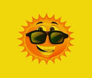 Preview wallpaper sun, glasses, positive, smile