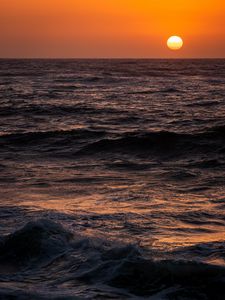 Preview wallpaper sun, horizon, sea, sunset