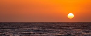 Preview wallpaper sun, horizon, sea, sunset