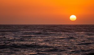 Preview wallpaper sun, horizon, sea, sunset
