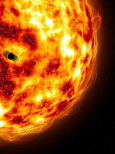 Preview wallpaper sun, light, planet, space, stars
