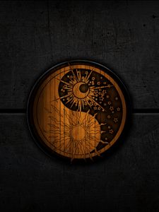 Preview wallpaper sun, moon, symbol, day, night, harmony
