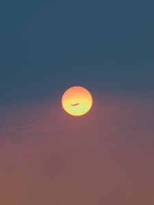 Preview wallpaper sun, plane, silhouette, sky