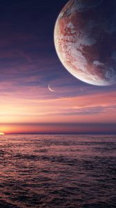 Preview wallpaper sun, sea, planet