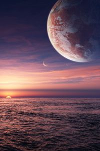 Preview wallpaper sun, sea, planet