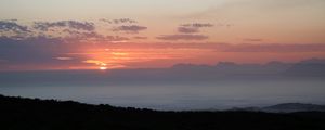 Preview wallpaper sun, sunset, horizon, landscape