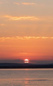 Preview wallpaper sun, sunset, ocean, water, landscape