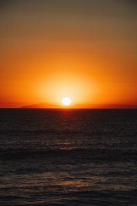 Preview wallpaper sun, sunset, sea, horizon, waves, glare