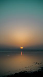 Preview wallpaper sun, sunset, sea, horizon
