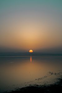 Preview wallpaper sun, sunset, sea, horizon
