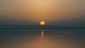 Preview wallpaper sun, sunset, sea, horizon
