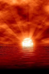 Preview wallpaper sun, sunset, sea