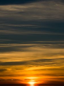 Preview wallpaper sun, sunset, sky, clouds