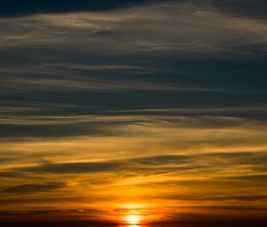 Preview wallpaper sun, sunset, sky, clouds