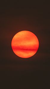 Preview wallpaper sun, sunset, sky, red, dark
