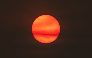 Preview wallpaper sun, sunset, sky, red, dark
