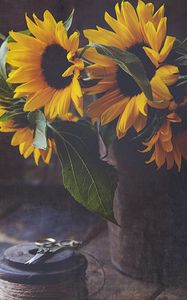 Preview wallpaper sunflowers, flowers, bouquet, floristry