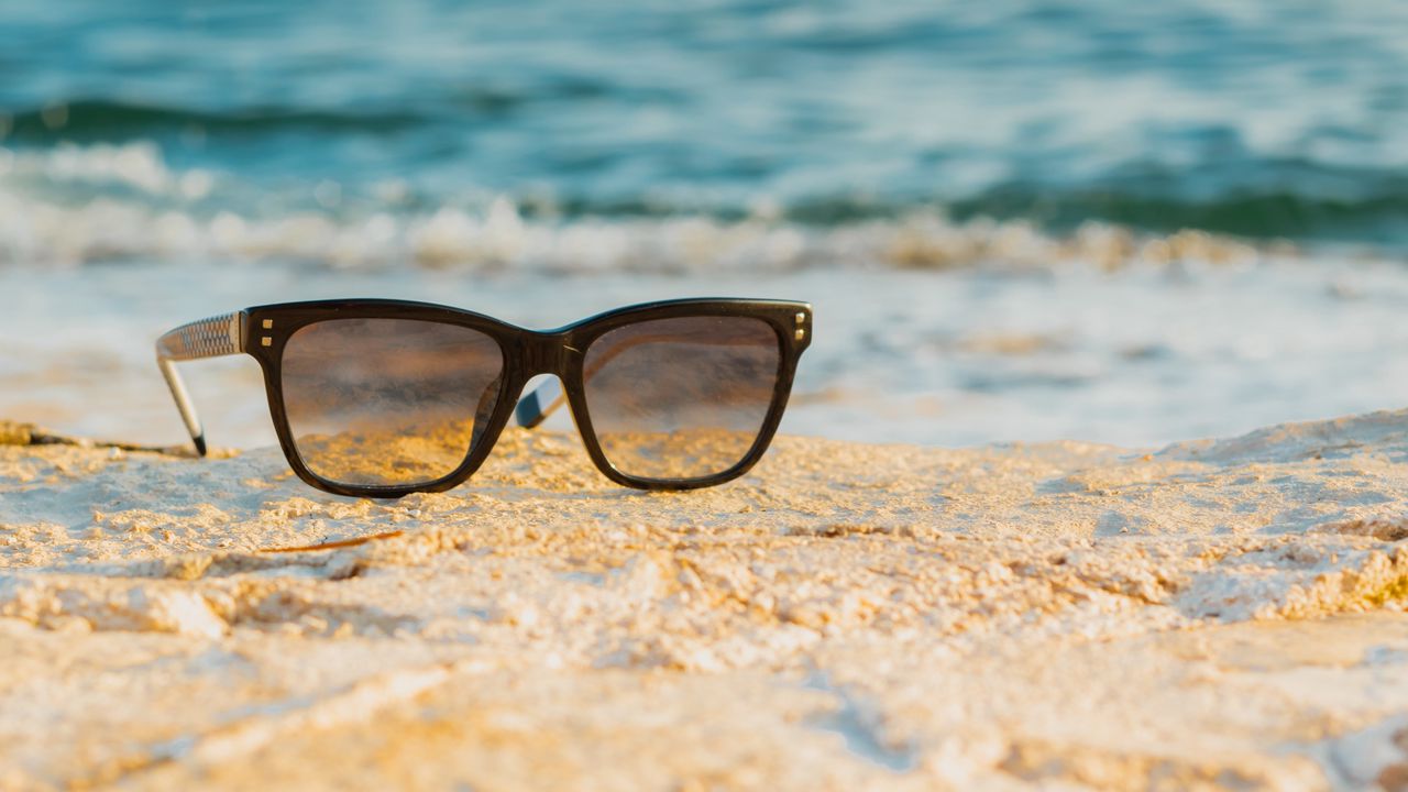 Wallpaper sunglasses, sand, beach, summer