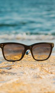 Preview wallpaper sunglasses, sand, beach, summer