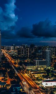 Preview wallpaper sunny isles beach, united states, skyscrapers, night