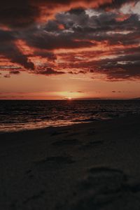Preview wallpaper sunset, beach, sea, dusk, evening
