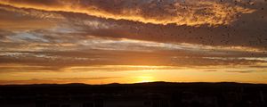Preview wallpaper sunset, birds, clouds, sky, evening