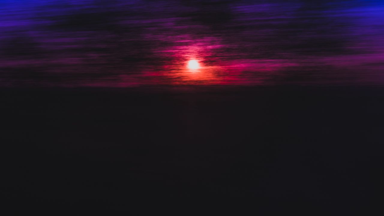 Wallpaper sunset, blur, horizon