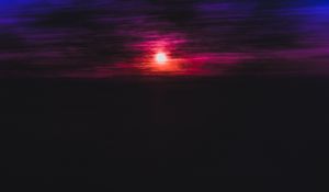 Preview wallpaper sunset, blur, horizon