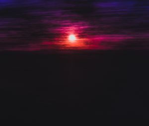 Preview wallpaper sunset, blur, horizon