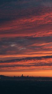 Preview wallpaper sunset, clouds, horizon, sky, twilight