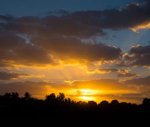 Preview wallpaper sunset, clouds, sky