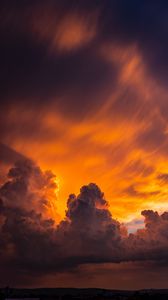 Preview wallpaper sunset, clouds, sky, horizon