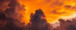 Preview wallpaper sunset, clouds, sky, horizon